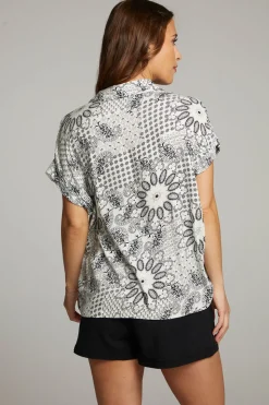 Chaser Brand Rhythmm Paisley Bandana Button Down Clearance