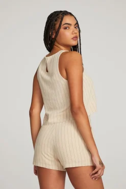 Chaser Brand Riley White Pinstripe Tank Online