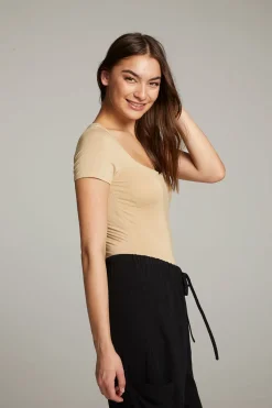 Chaser Brand River Cappuccino Bodysuit Clearance