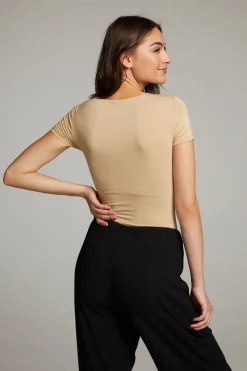 Chaser Brand River Cappuccino Bodysuit Clearance