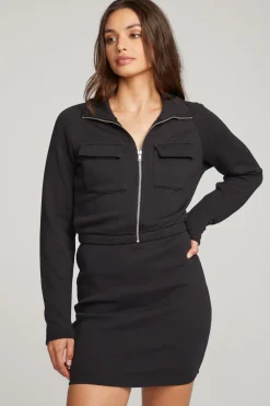 Chaser Brand River Licorice Mini Dress Hot