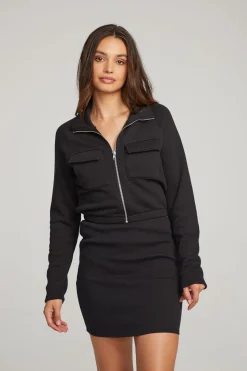 Chaser Brand River Licorice Mini Dress Hot