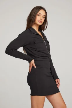 Chaser Brand River Licorice Mini Dress Hot