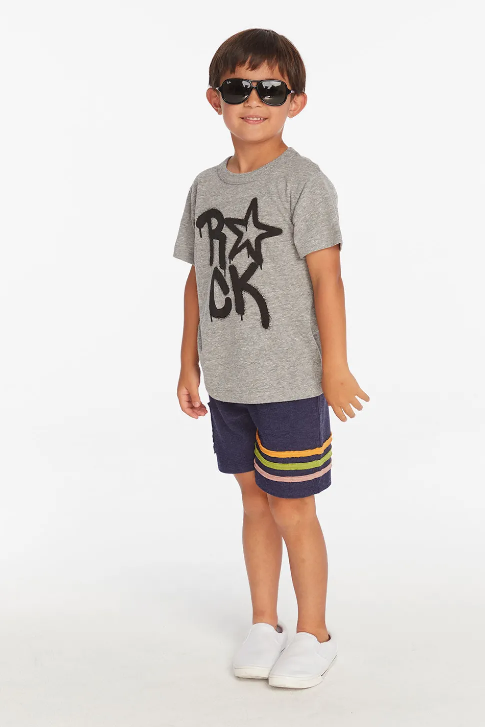 Chaser Brand Rock Star Boys Crew Neck Short Sleeve Tee Best Sale