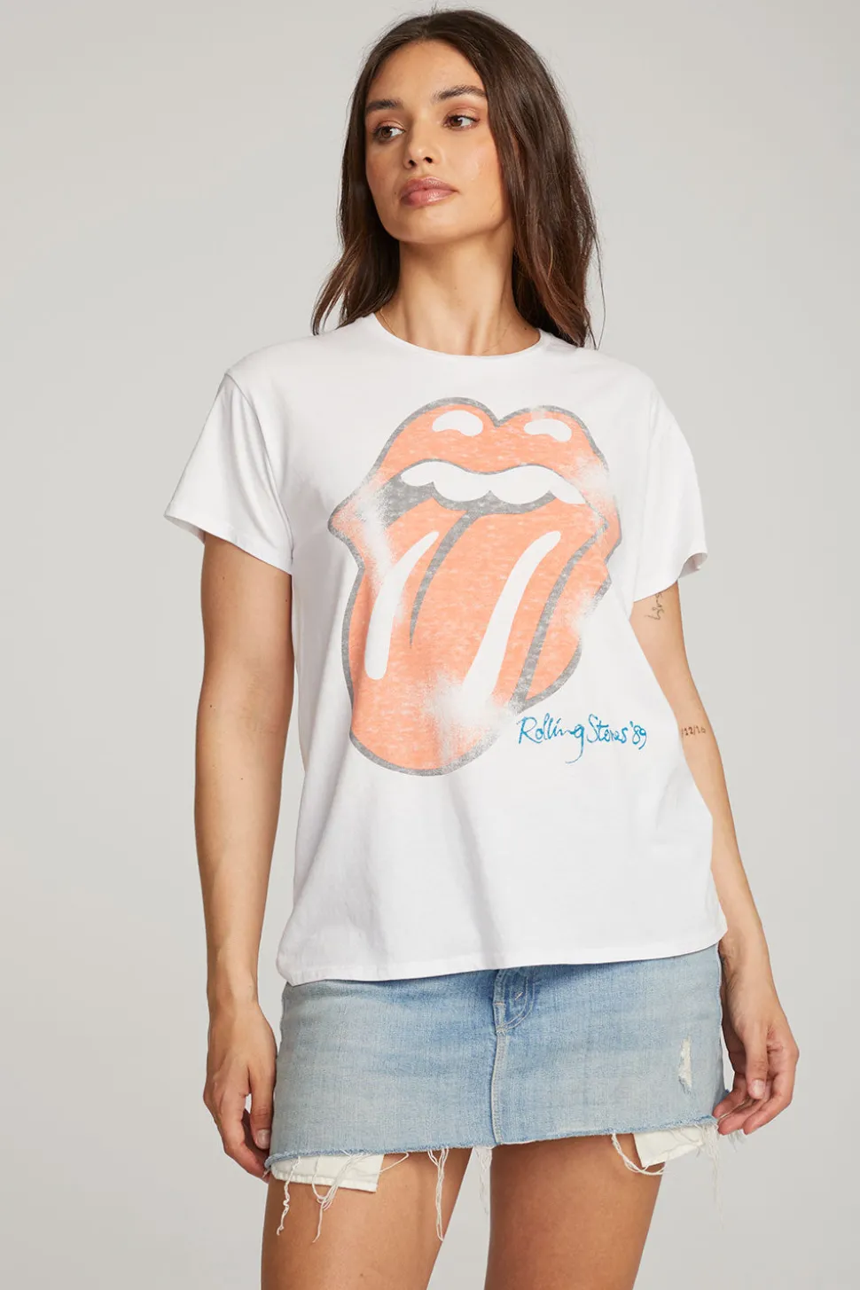 Chaser Brand Rolling Stones Classic Logo Tee Flash Sale