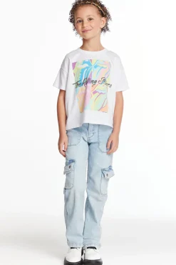Chaser Brand Rolling Stones Multi Logo Girls Tee Cheap