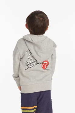 Chaser Brand Rolling Stones Script Logo Boys Zip-up Hoodie Fashion