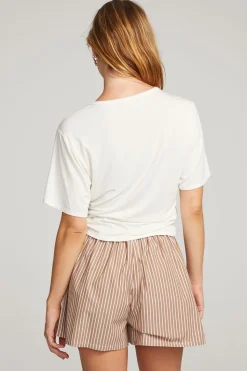 Chaser Brand Rosebud White Tee Cheap