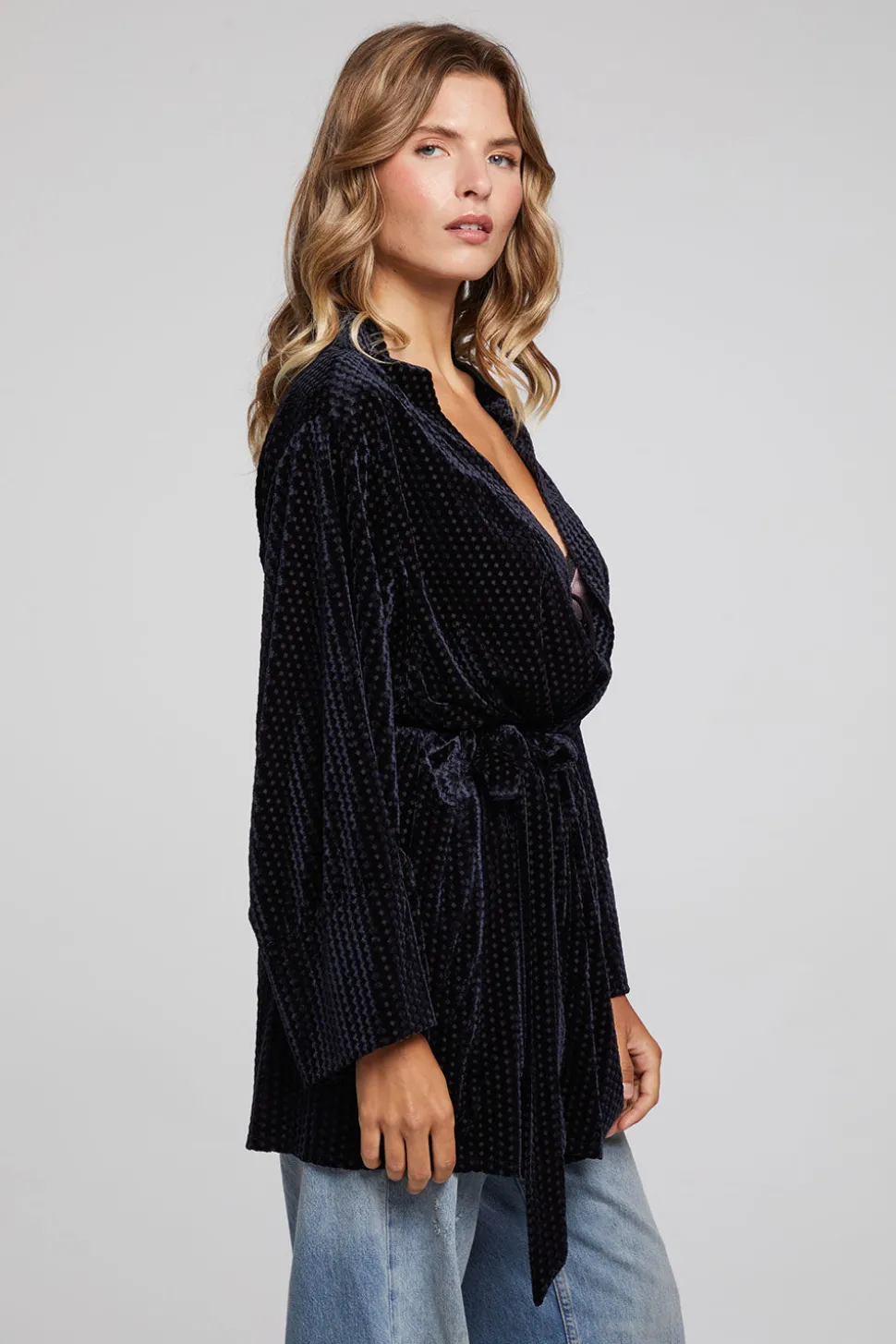 Chaser Brand Salina Check Burnout Kimono Store