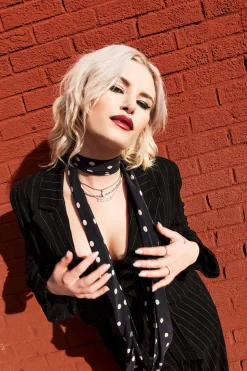 Chaser Brand Santana Beverly Pinstripe Blazer Discount