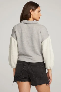 Chaser Brand Saratoga Heather Grey Pullover Hot