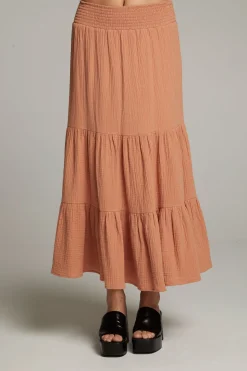 Chaser Brand Seal Bronze Maxi Skirt Flash Sale