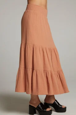 Chaser Brand Seal Bronze Maxi Skirt Flash Sale