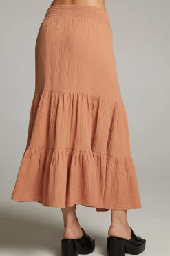 Chaser Brand Seal Bronze Maxi Skirt Flash Sale