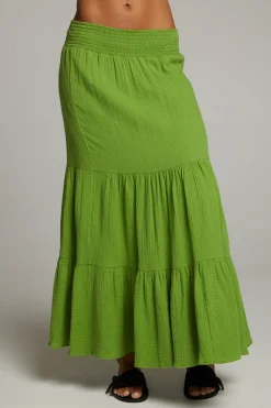 Chaser Brand Seal Piquant Green Maxi Skirt Clearance