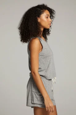 Chaser Brand Sean Streaky Grey Tank Discount