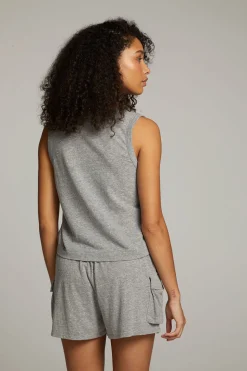 Chaser Brand Sean Streaky Grey Tank Discount