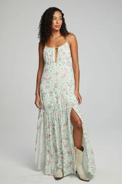 Chaser Brand Seren Maxi Dress - Grass Daisy Floral Fashion