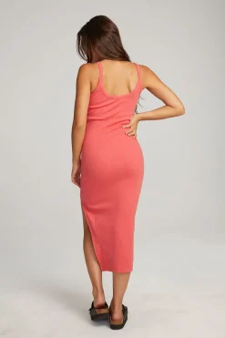 Chaser Brand Serra Flame Midi Dress Best Sale