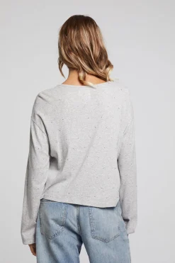 Chaser Brand Servinoo Heather Grey Long Sleeve Flash Sale