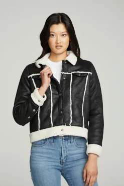 Chaser Brand Shearling Trucker Jacket Hot