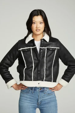 Chaser Brand Shearling Trucker Jacket Hot