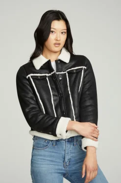 Chaser Brand Shearling Trucker Jacket Hot