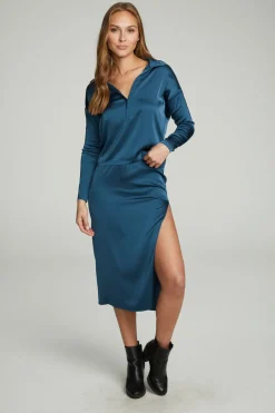 Chaser Brand Side Slit Midi Skirt Outlet