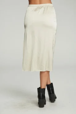 Chaser Brand Side Slit Midi Skirt Flash Sale
