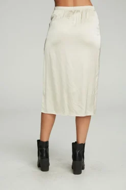 Chaser Brand Side Slit Midi Skirt Flash Sale