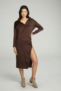 Chaser Brand Side Slit Midi Skirt Best