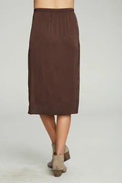 Chaser Brand Side Slit Midi Skirt Best