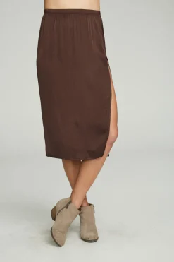 Chaser Brand Side Slit Midi Skirt Best