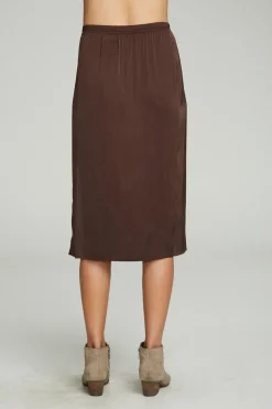 Chaser Brand Side Slit Midi Skirt Best