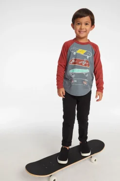 Chaser Brand Skater Life Boys Baseball Tee Flash Sale