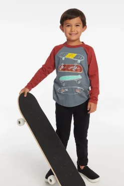 Chaser Brand Skater Life Boys Baseball Tee Flash Sale