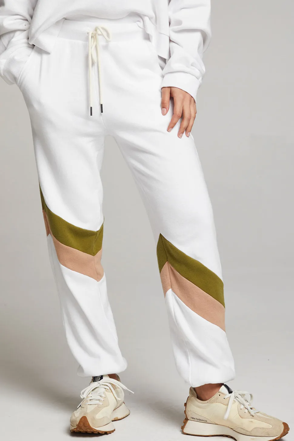 Chaser Brand Skull Sand Color Block Joggers Cheap