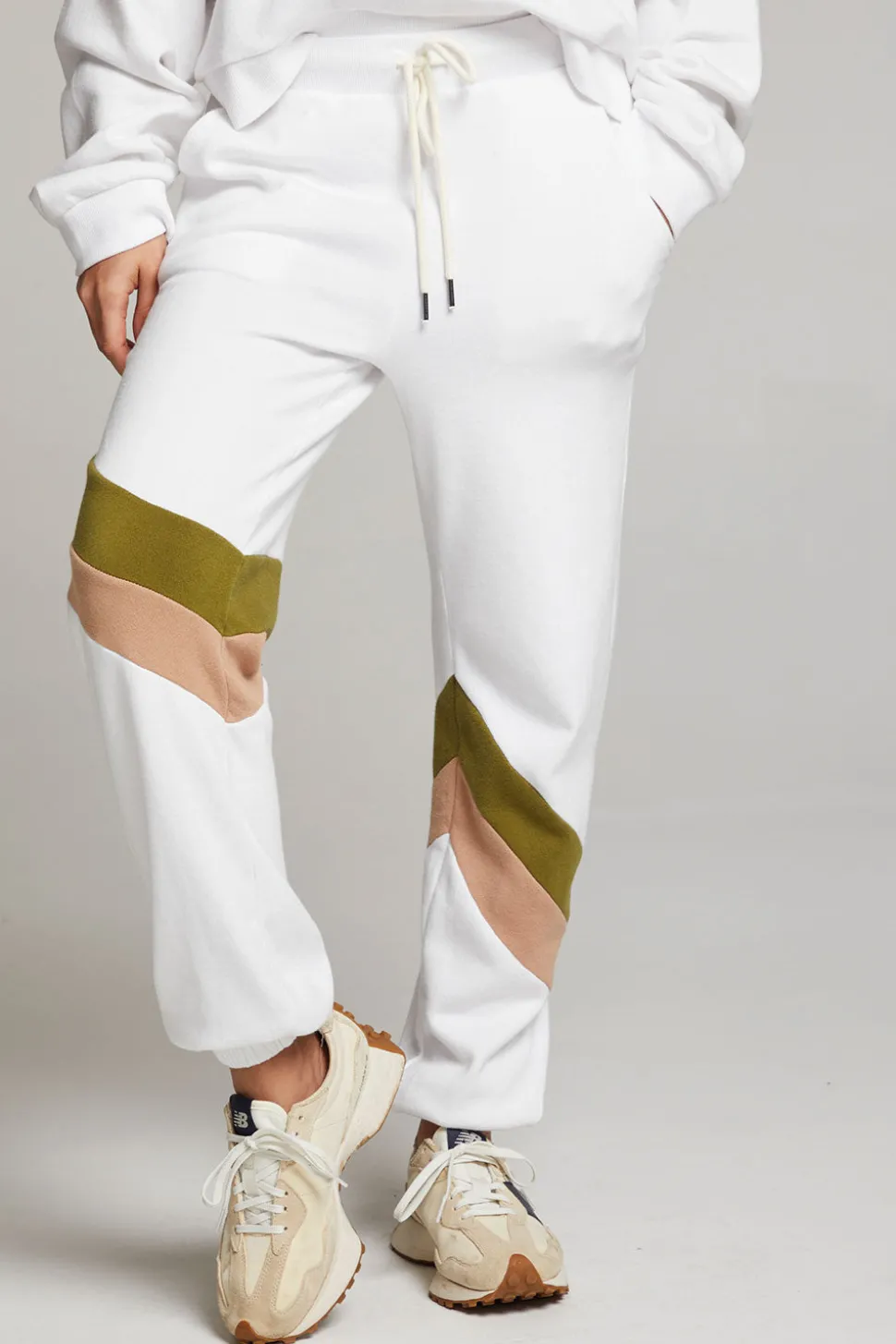 Chaser Brand Skull Sand Color Block Joggers Cheap