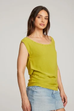 Chaser Brand Sleeveless Citron Dolman Tee Flash Sale