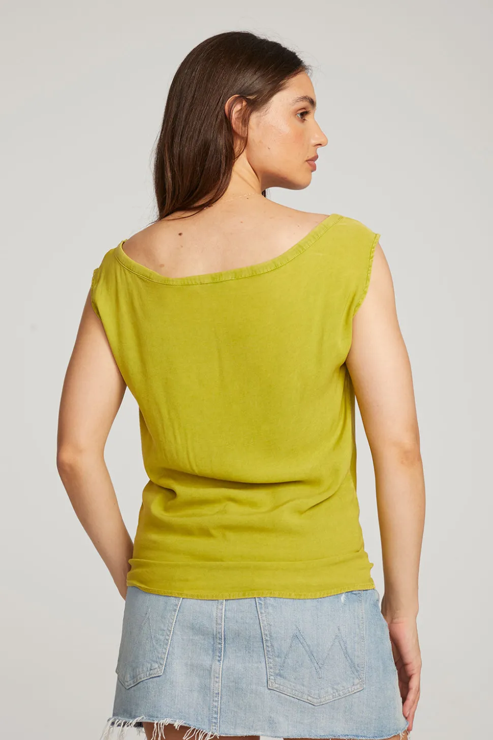 Chaser Brand Sleeveless Citron Dolman Tee Flash Sale