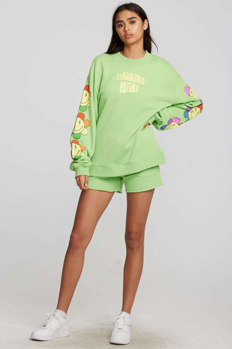 Chaser Brand Smiley Daisy Shorts New