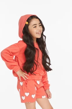 Chaser Brand Smiley Flower & Hearts Girls Pullover Hoodie Store