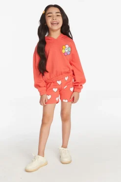 Chaser Brand Smiley Flower & Hearts Girls Pullover Hoodie Store