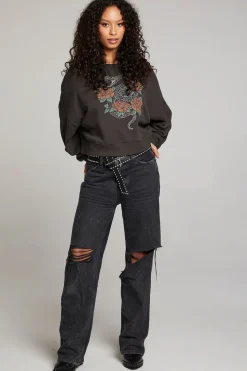 Chaser Brand Snake & Roses Pullover Best Sale