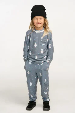 Chaser Brand Snowman Fun Long Sleeve Pocket Shirt Online