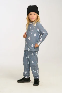 Chaser Brand Snowman Fun Long Sleeve Pocket Shirt Online