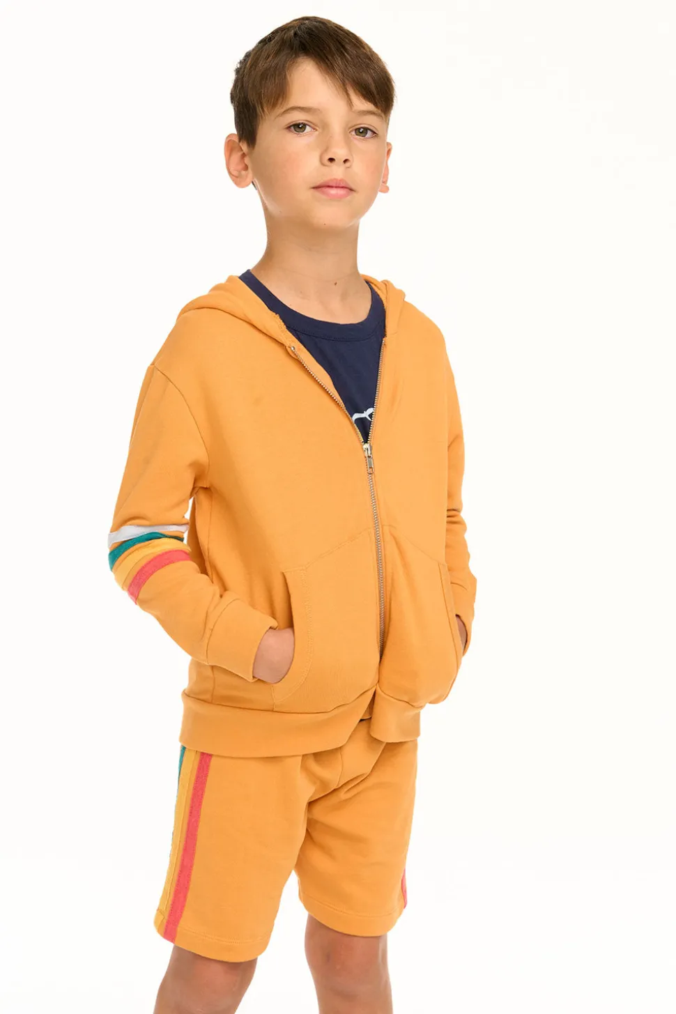 Chaser Brand Socal Stripe Zip-Up Hoodie Hot