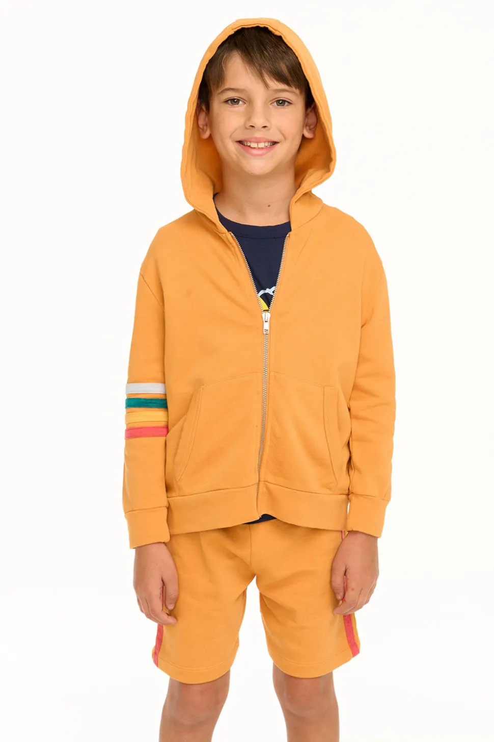 Chaser Brand Socal Stripe Zip-Up Hoodie Hot