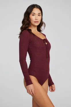 Chaser Brand Spelly Wine Red Bodysuit Discount