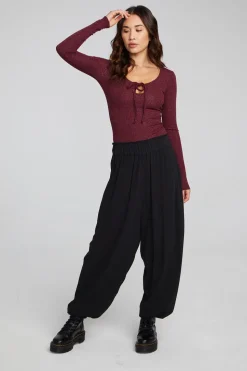 Chaser Brand Spelly Wine Red Bodysuit Discount